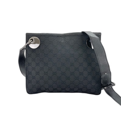 グッチ GUCCI GGキャンバス, レザー トートバッグ【中古】