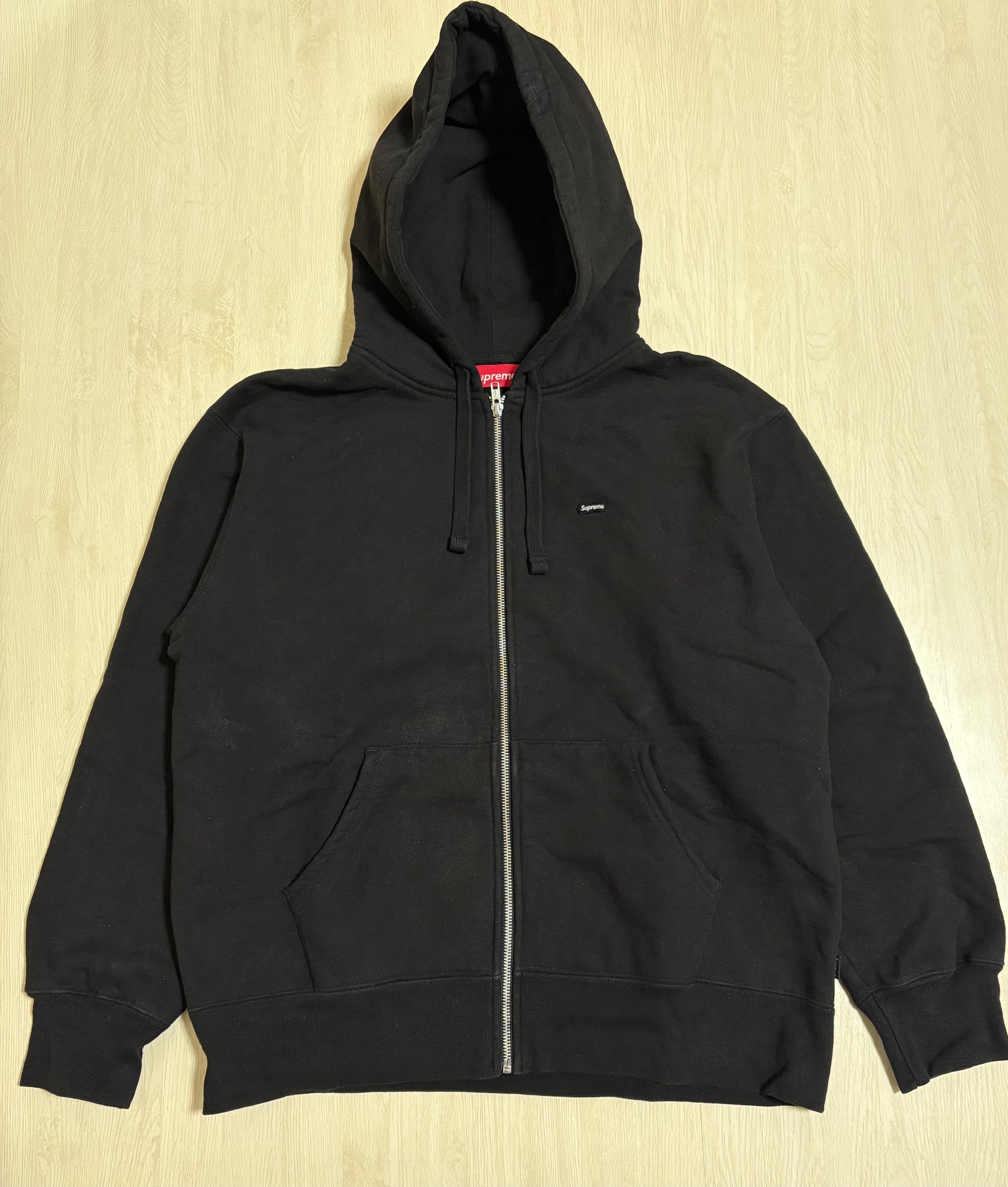 Supreme Small Box Zip Up Hooded Sweatshirt "Black"
