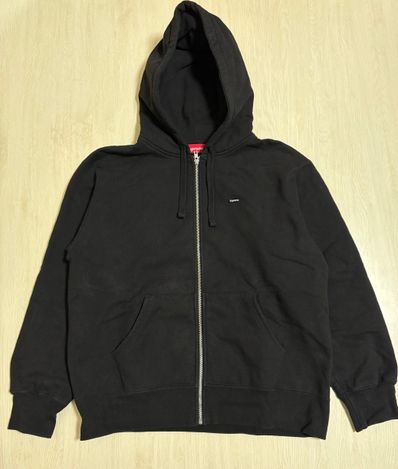 Supreme Small Box Zip Up Hooded Sweatshirt "Black"