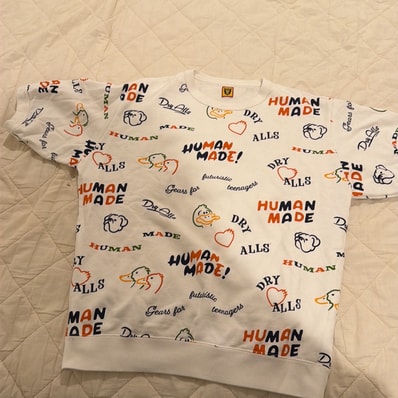 HUMAN MADE Printed S/S Sweatshirt "White"