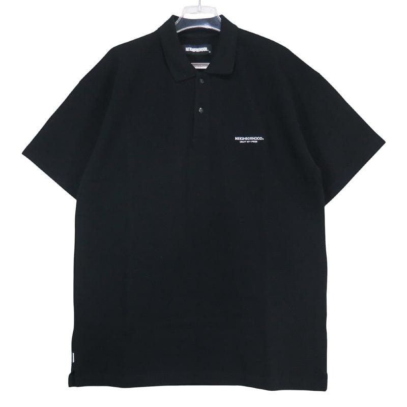 NEIGHBORHOOD ネイバーフッド 21SS LOGIC/C-POLO.SS 211UWNH-CSM07 ロジック ポロ シャツ ショートスリーブ ブラック 半袖 サイズS