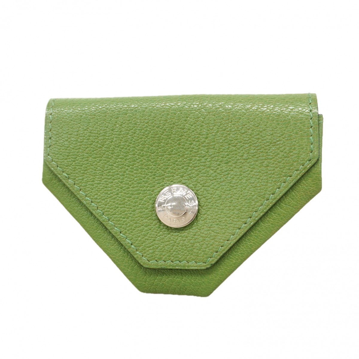 ★SALE【6eb1503】エルメス コインケース ヴァンキャトル シェブルミゾル ヴェールベンガル シルバー金具 □D刻印【中古】メンズ レディース ユニセックス