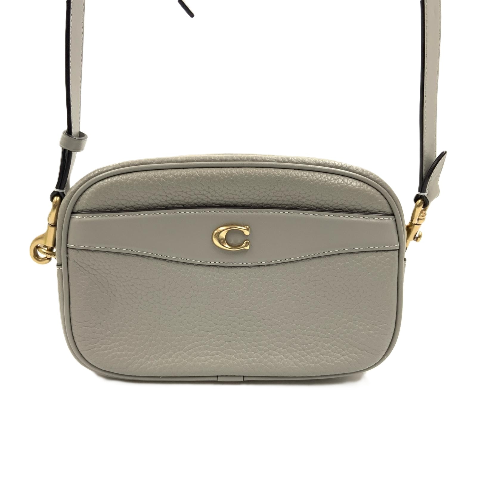 COACH コーチ レザー カメラバッグ ショルダーバッグ CC386 ライトグレー