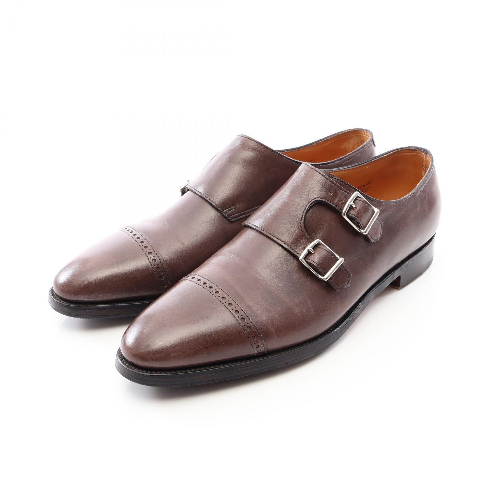 ジョンロブ John Lobb CAMBORNE ダブルモンクストラップシューズ ドレスシューズ 靴 レザー メンズ ブラウン系 7000 【中古】