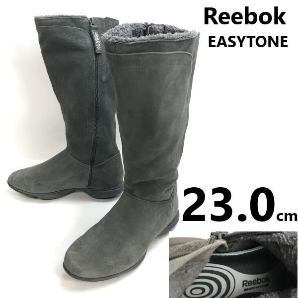 Reebok/リーボック★EASYTONE/極暖/内側ボア/ロングブーツ【size:6/23.0/グレー/gray】Leather/Boots/shoes◆sWB118-7
