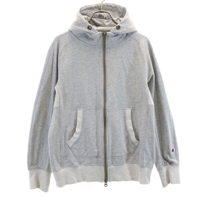 Champion チャンピオン 長袖 ジップパーカー S グレー 裏起毛