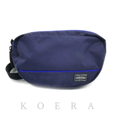 PORTER ポーター ポーターガール ムース (L) ショルダーバッグ ネイビー 751-18179 レディース【中古】