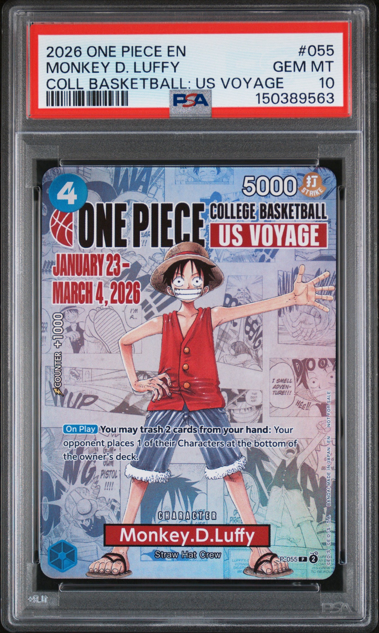 PSA10】モンキー・D・ルフィ：P (開封済) [P-055]【英語版