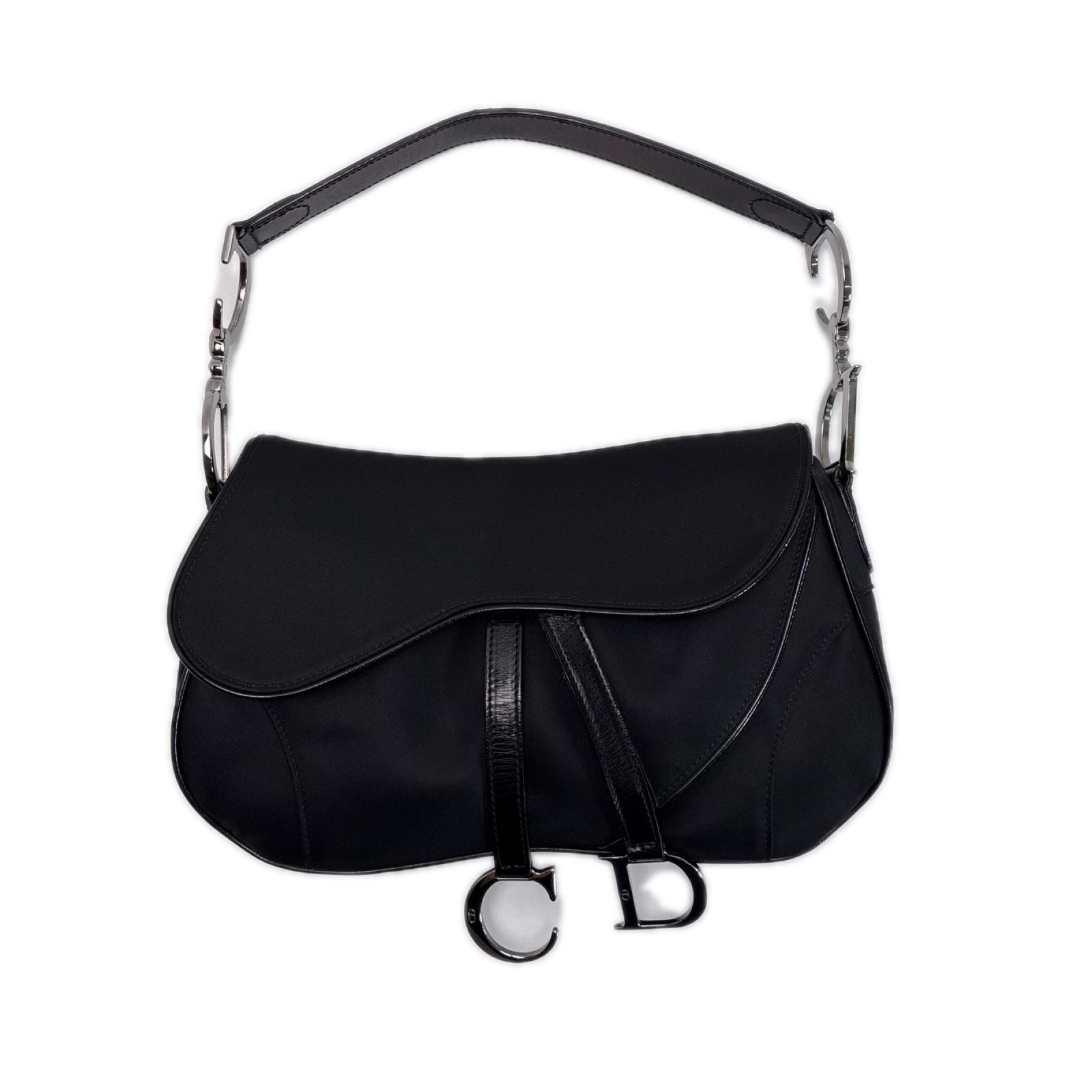 Christian Dior クリスチャンディオール サドルバッグ RU0051 ブラック ハンドバッグ ギャランティーカード付