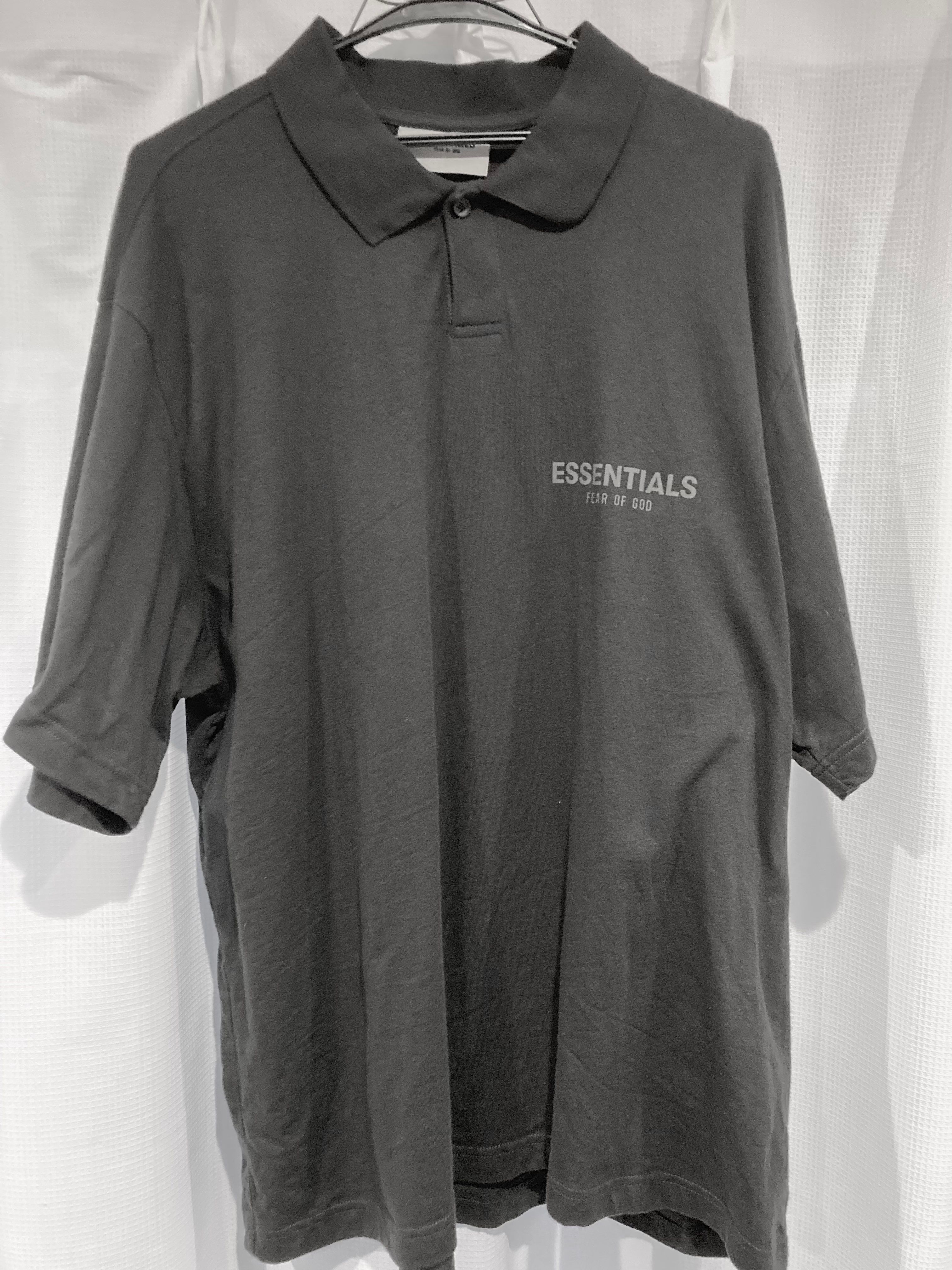 FEAR OF GOD ESSENTIALS Short Sleeve Boxy Polo "Black"