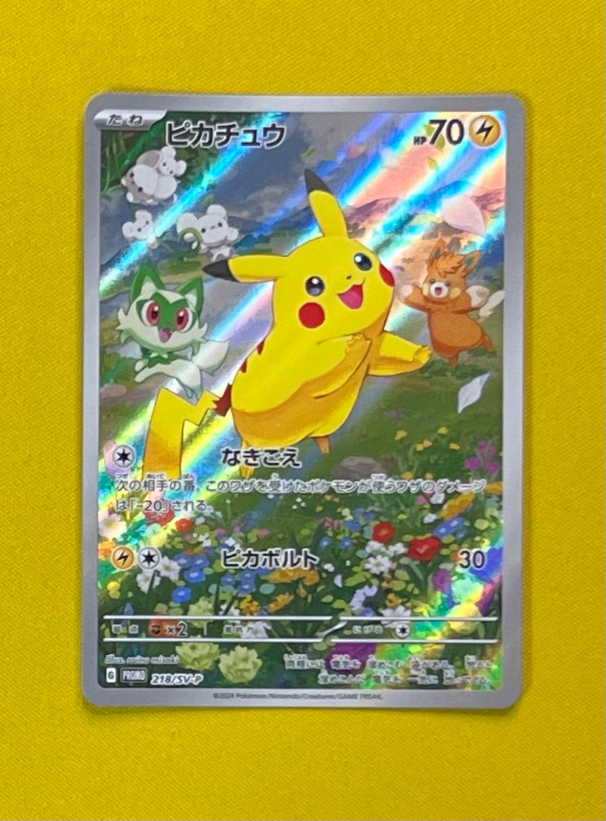 ピカチュウ P [SV-P 218](プロモカードパック「ポケカの夏がキタ!プロモカードGetキャンペーン!」)