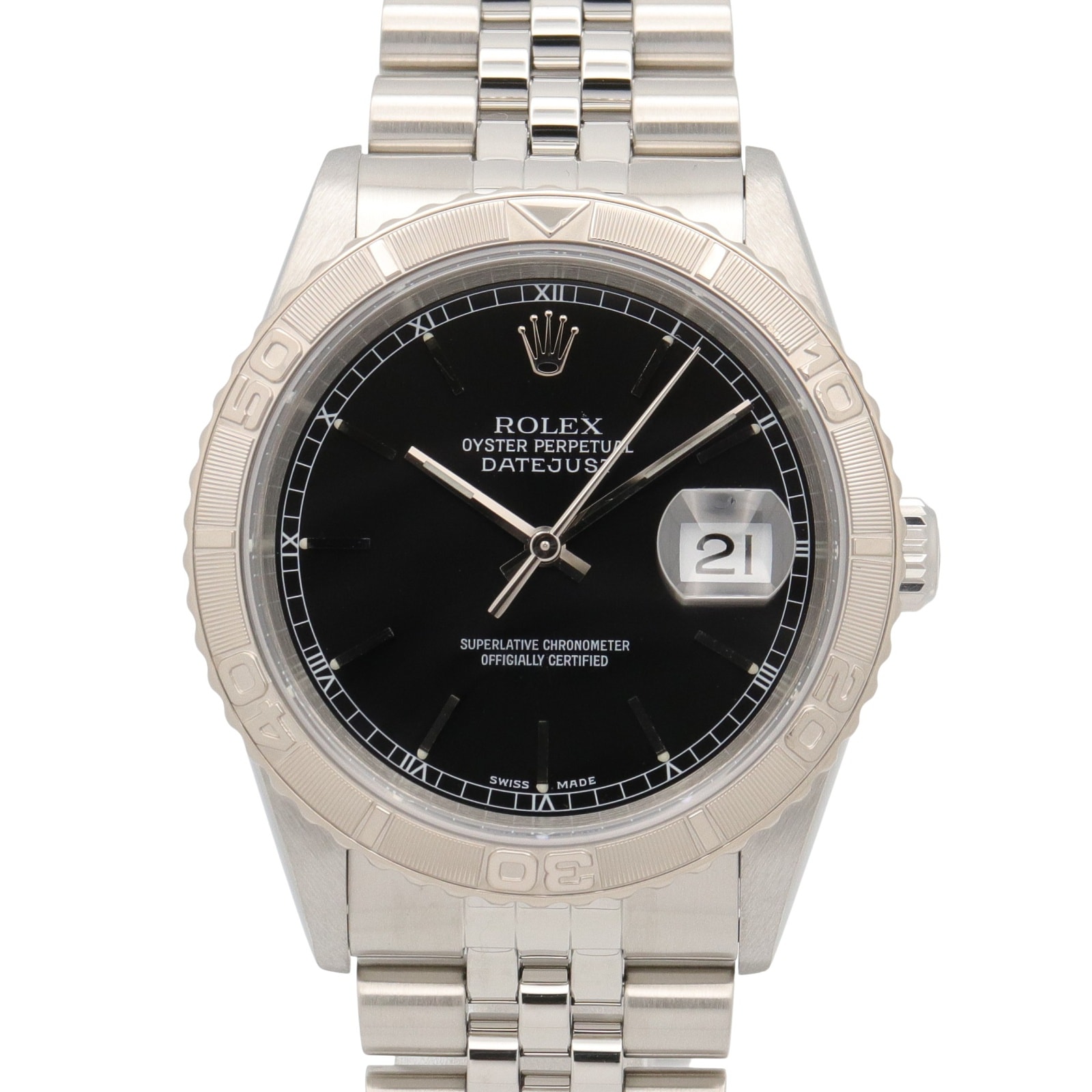 ロレックス ROLEX サンダーバード P番 腕時計 時計 K18WG(ホワイトゴールド) ステンレススチール メンズ ブラック系 バー 16264 【中古】