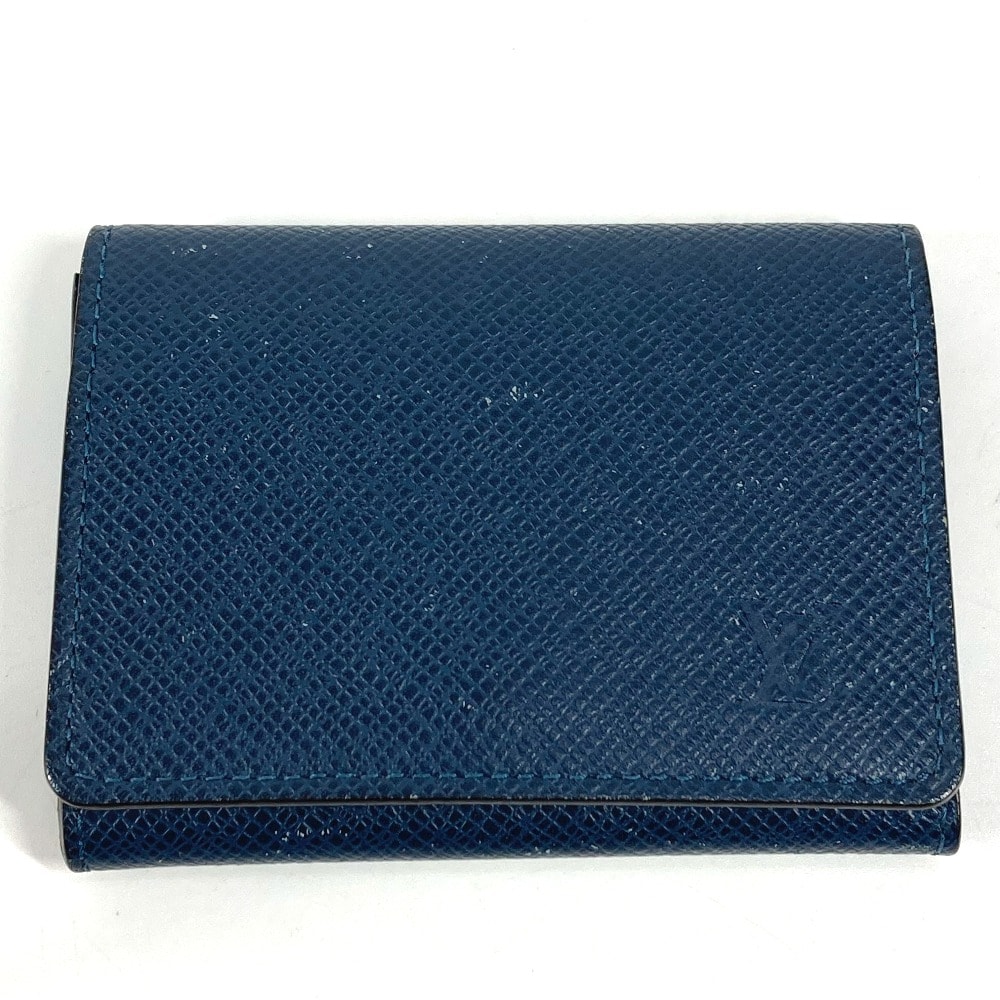 ルイヴィトン LOUIS VUITTON アンヴェロップ カルト ドゥ ヴィジット MM M64022 タイガ 名刺入れ パスケース  カードケース タイガレザー オセアン ネイビー