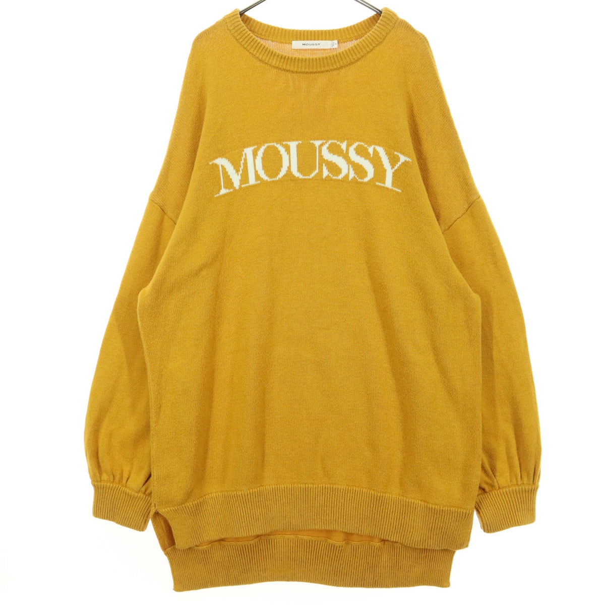 MOUSSY マウジー 長袖 ニット F イエロー