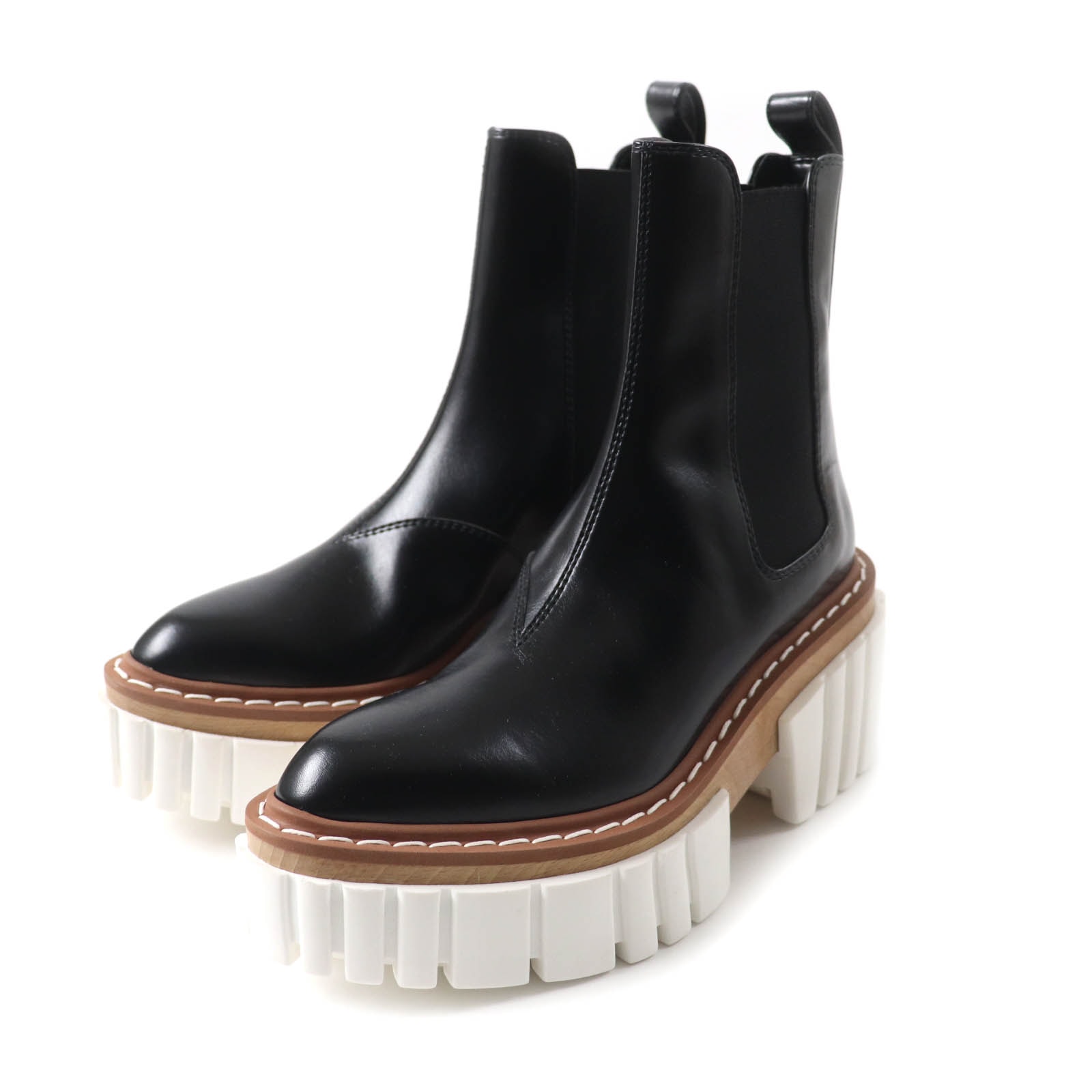 未使用品 ステラマッカートニー
 ショートブーツ エミリー ブラック レディース 35