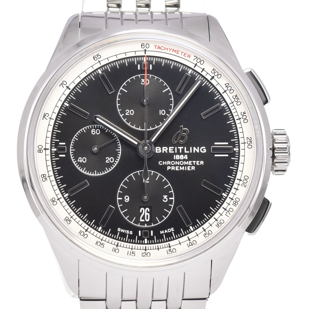 値下 ブライトリング BREITLING A13315 プレミエ クロノグラフ 自動巻き メンズ 美品 箱付き A#146622