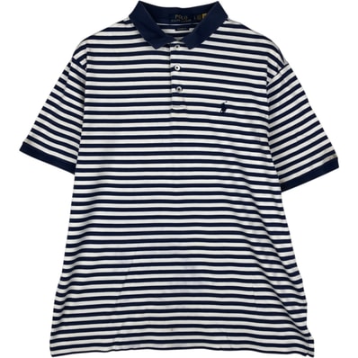 古着 ラルフローレン Ralph Lauren POLO RALPH LAUREN CLASSIC FIT 半袖 ボーダー ポロシャツ メンズL相当/eaa620970