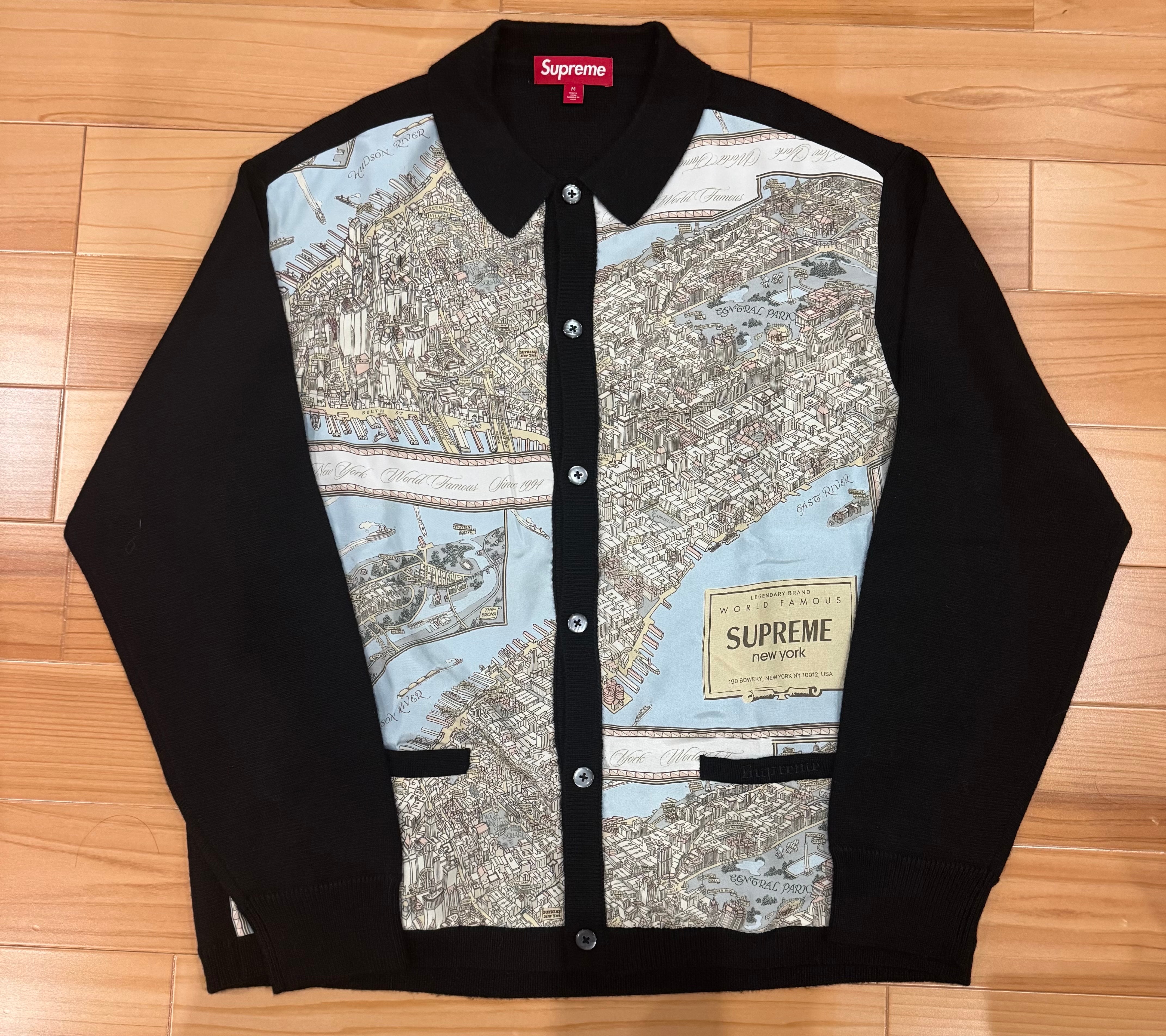 Supreme Silk Map Cardigan 