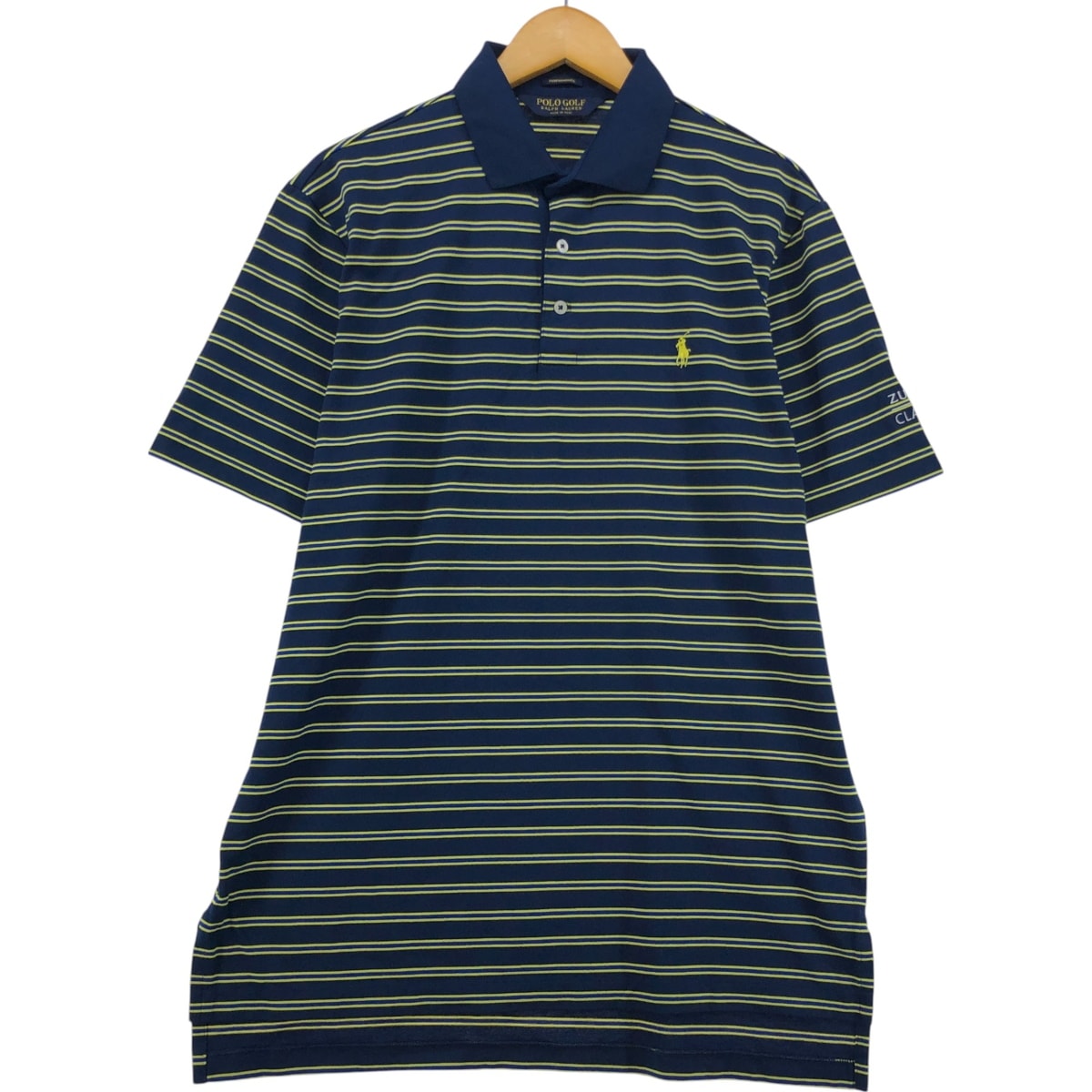 古着 ラルフローレン Ralph Lauren POLO GOLF ポロゴルフ マルチボーダー 半袖 ボーダー ポロシャツ メンズM相当/eaa566559