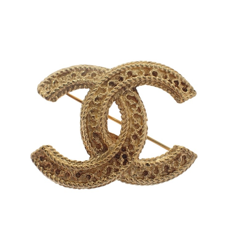 シャネル ココマーク ブローチ メタル ゴールド【中古】【ABランク】