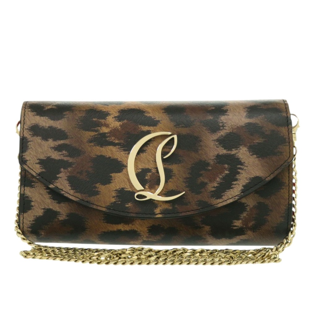 クリスチャンルブタン  LOUBI54  チェーンウォレット レザ