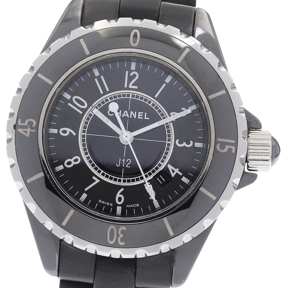 シャネル J12 黒セラミック デイト H0681 レディース 【中古】