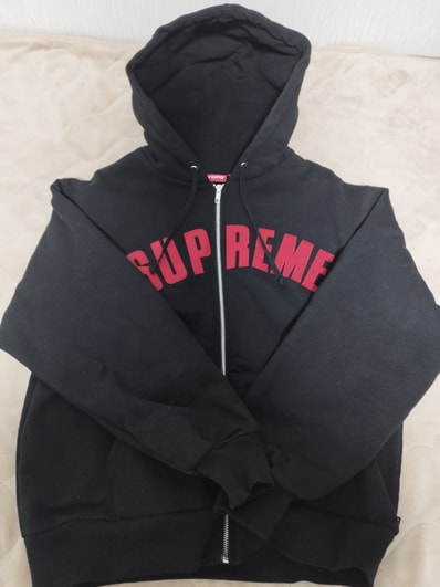 Supreme Arc Thermal Lined Zip Up Hooded Sweatshirt "Black"