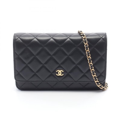 シャネル CHANEL マトラッセ ショルダーバッグ バッグ ラムスキン(羊革) レディース ブラック系 【中古】