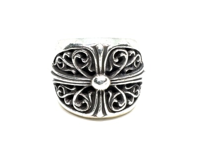 Chrome Hearts Classic Oval Cross Ring "Silver"