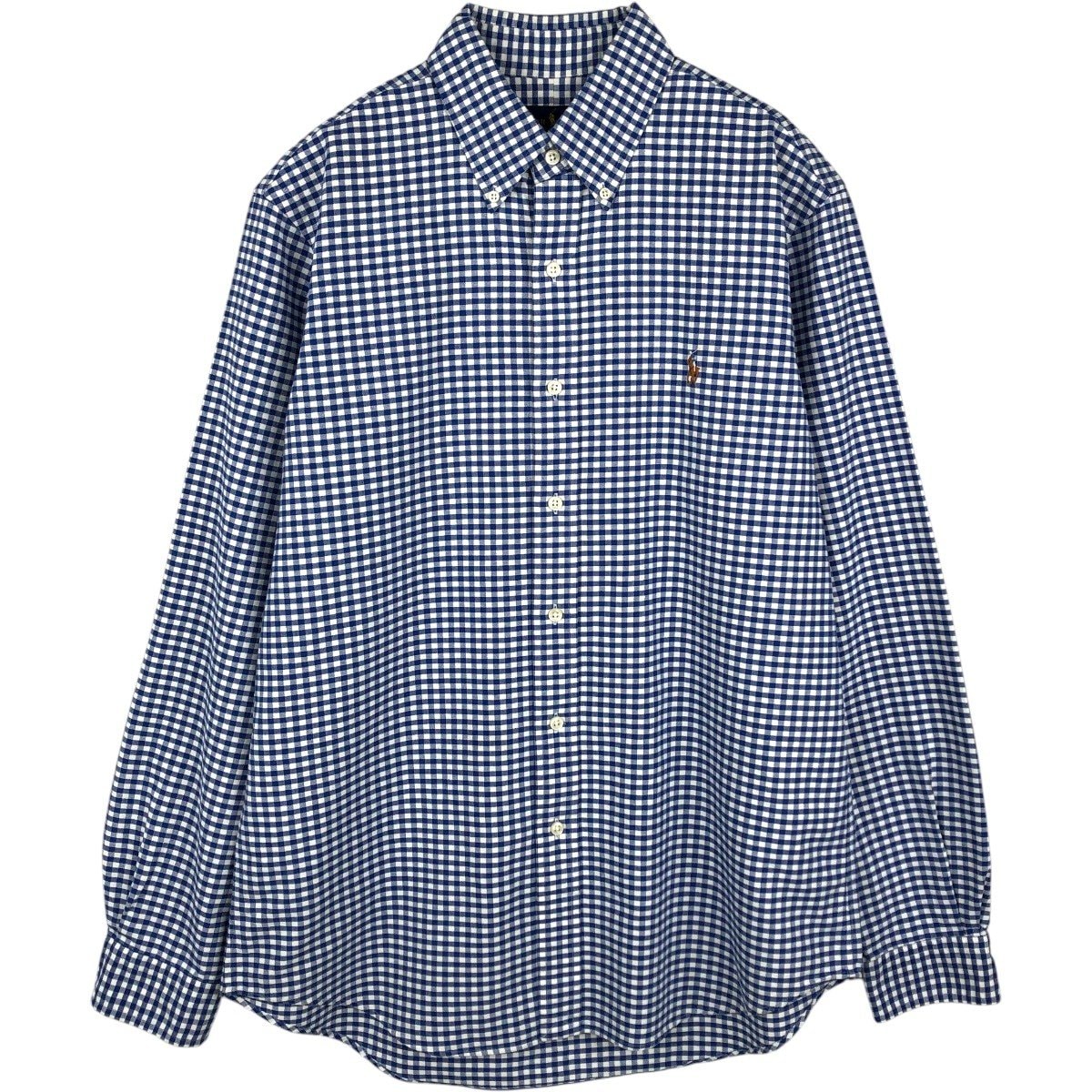 古着 ラルフローレン Ralph Lauren ギンガムチェック 長袖 ボタンダウンチェックシャツ メンズM相当/eaa678060