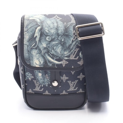 ルイ・ヴィトン LOUIS VUITTON メッセンジャーBB ショルダーバッグ バッグ PVCコーティングキャンバス レザー モノグラム・サバンナ メンズ ネイビー系 M54246 【中古】