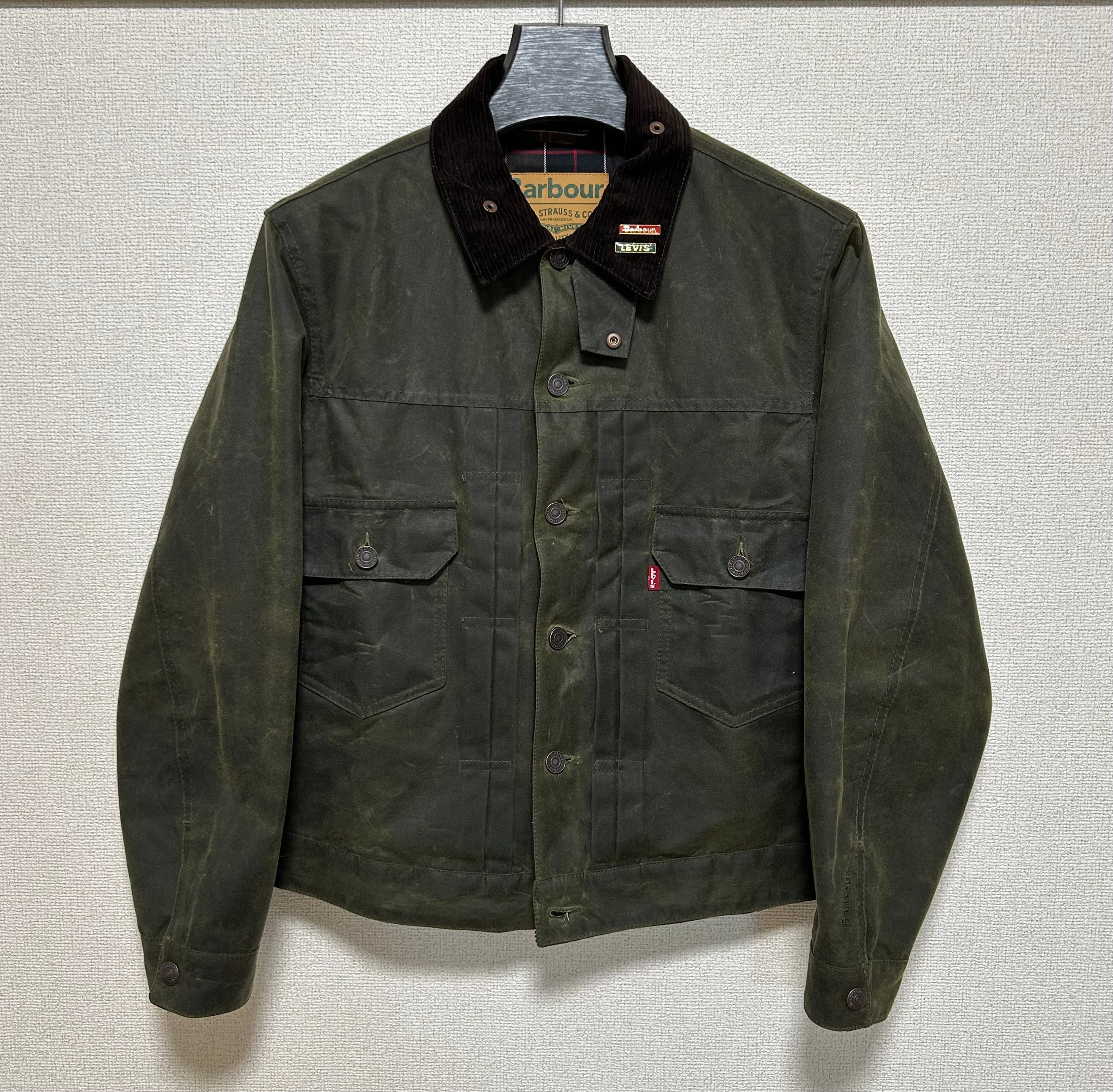 LEVI'S x Barbour Type II Waxed Trucker "Khaki"