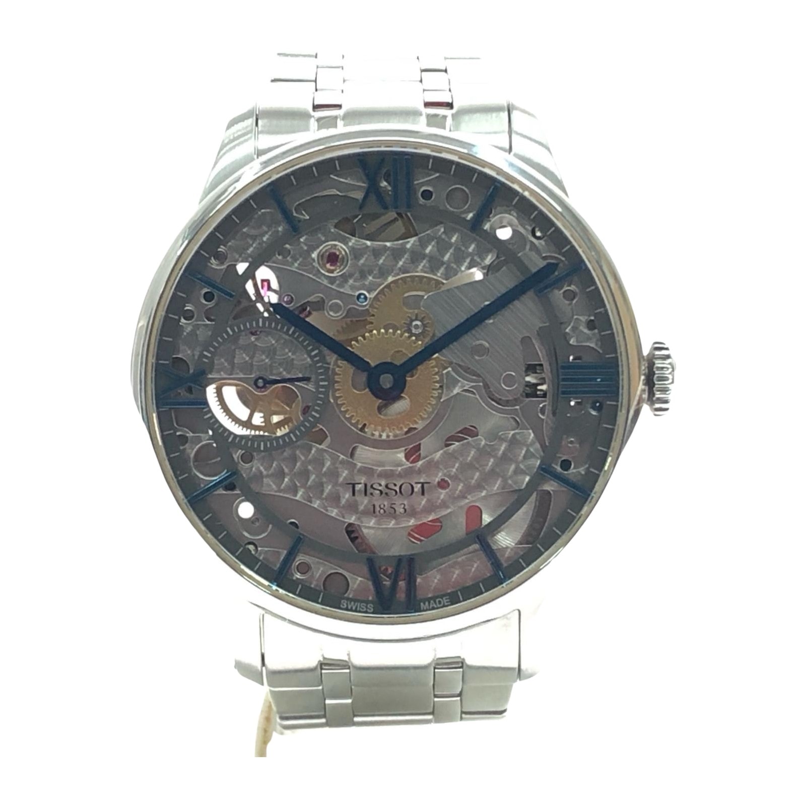 TISSOT ティソ メンズ腕時計 手巻き シュマンドトゥレル スケルトン WJHU8LBAZ/T099405A