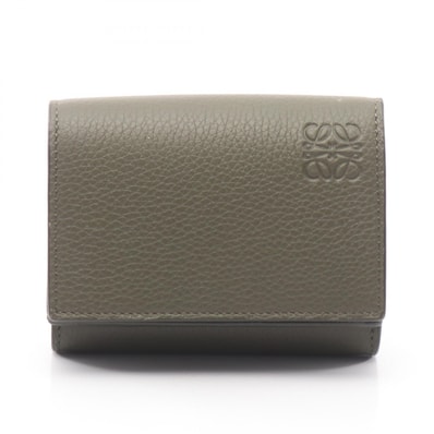 ロエベ LOEWE トライフォールド ウォレット 三つ折り財布 財布 レザー レディース カーキ系 C660TR2X044160 【新品】