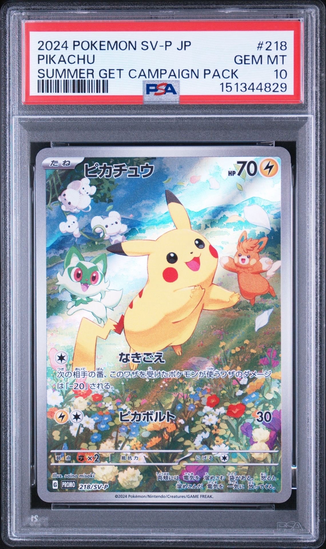 ピカチュウ P [SV-P 218](プロモカードパック「ポケカの夏がキタ