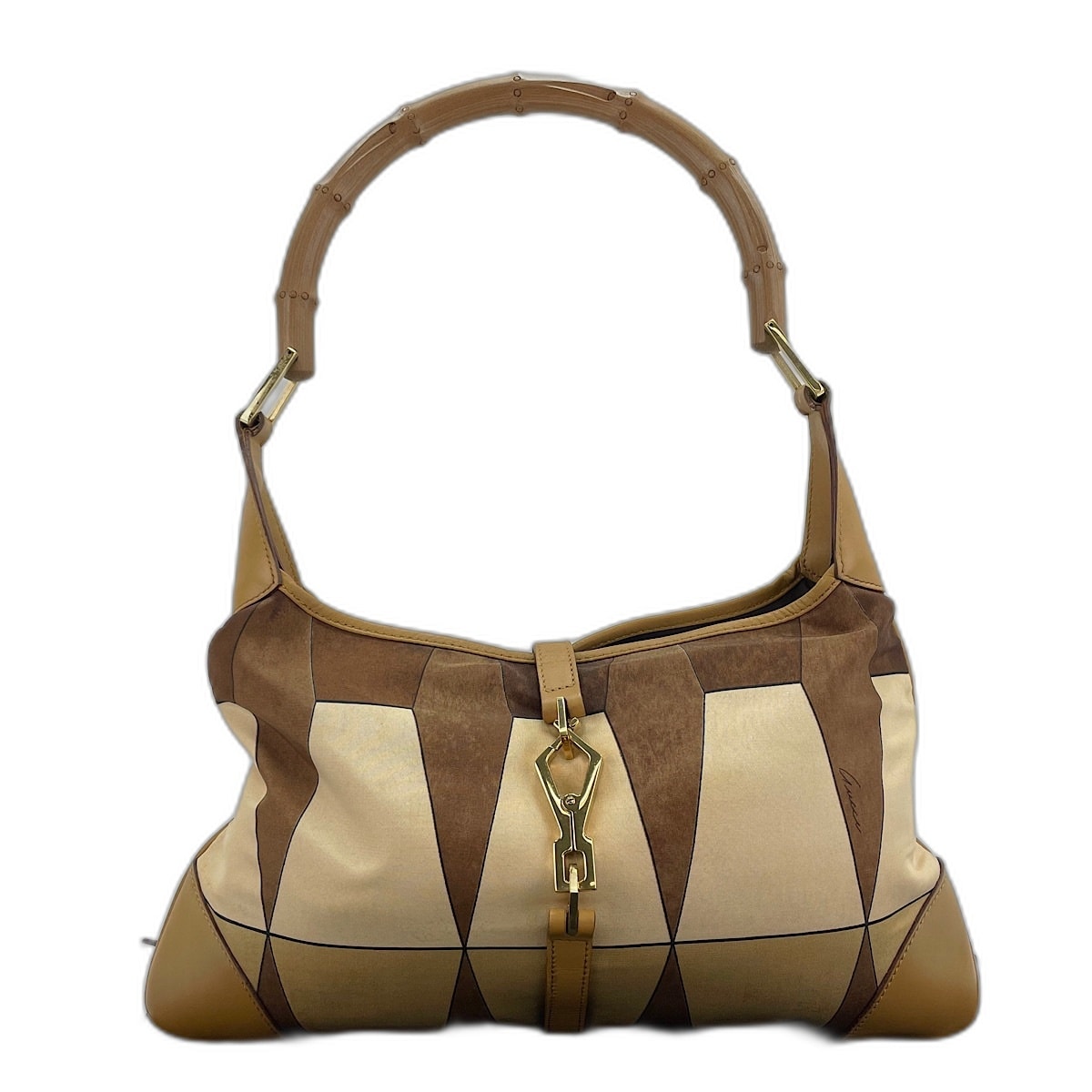 グッチ GUCCI ジャッキー バンブー ショルダーバッグ ナイロン【中古】
