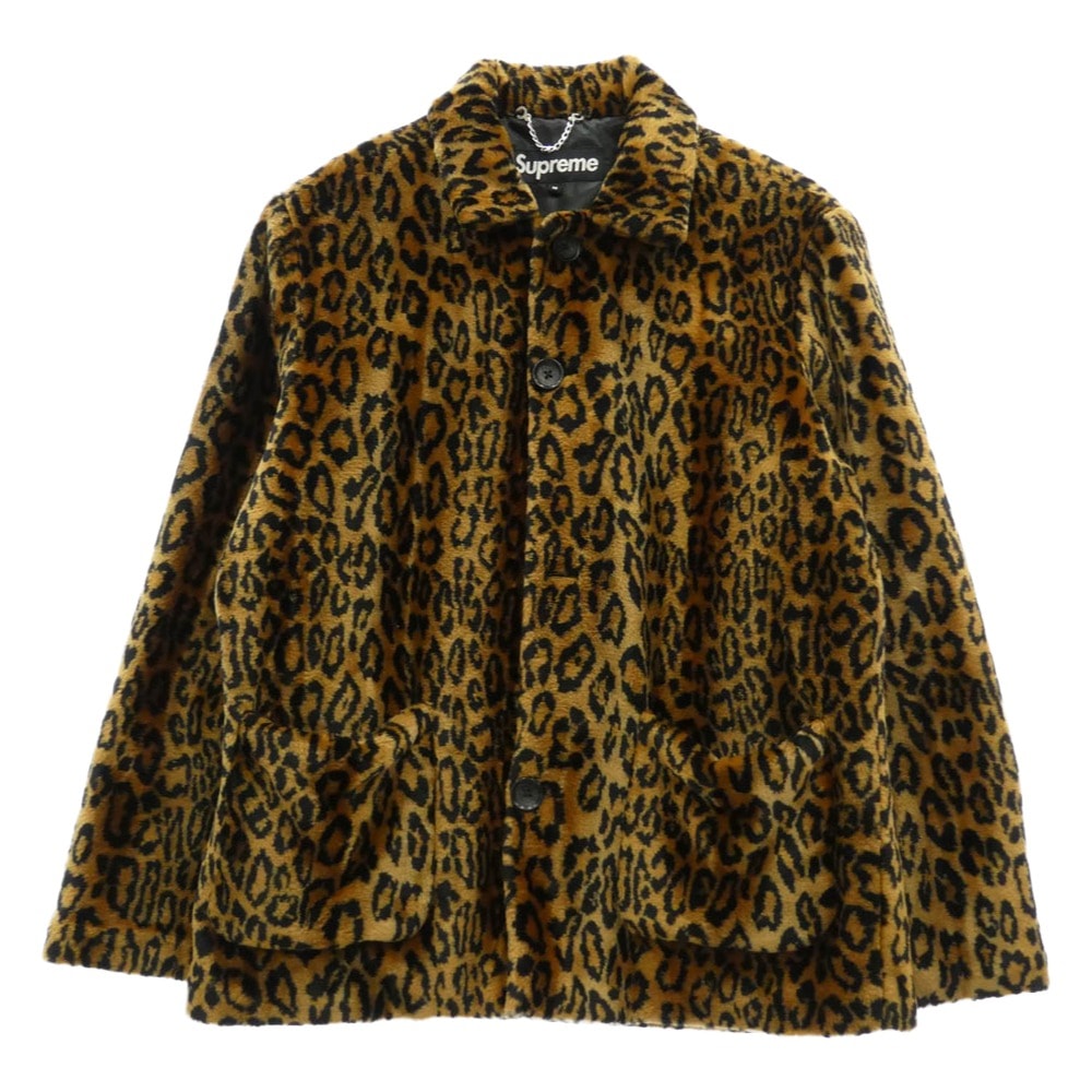 Supreme シュプリーム 16AW Leopard Faux Fur Coat レオパード フェイクファー コート ブラウン系 M【中古】