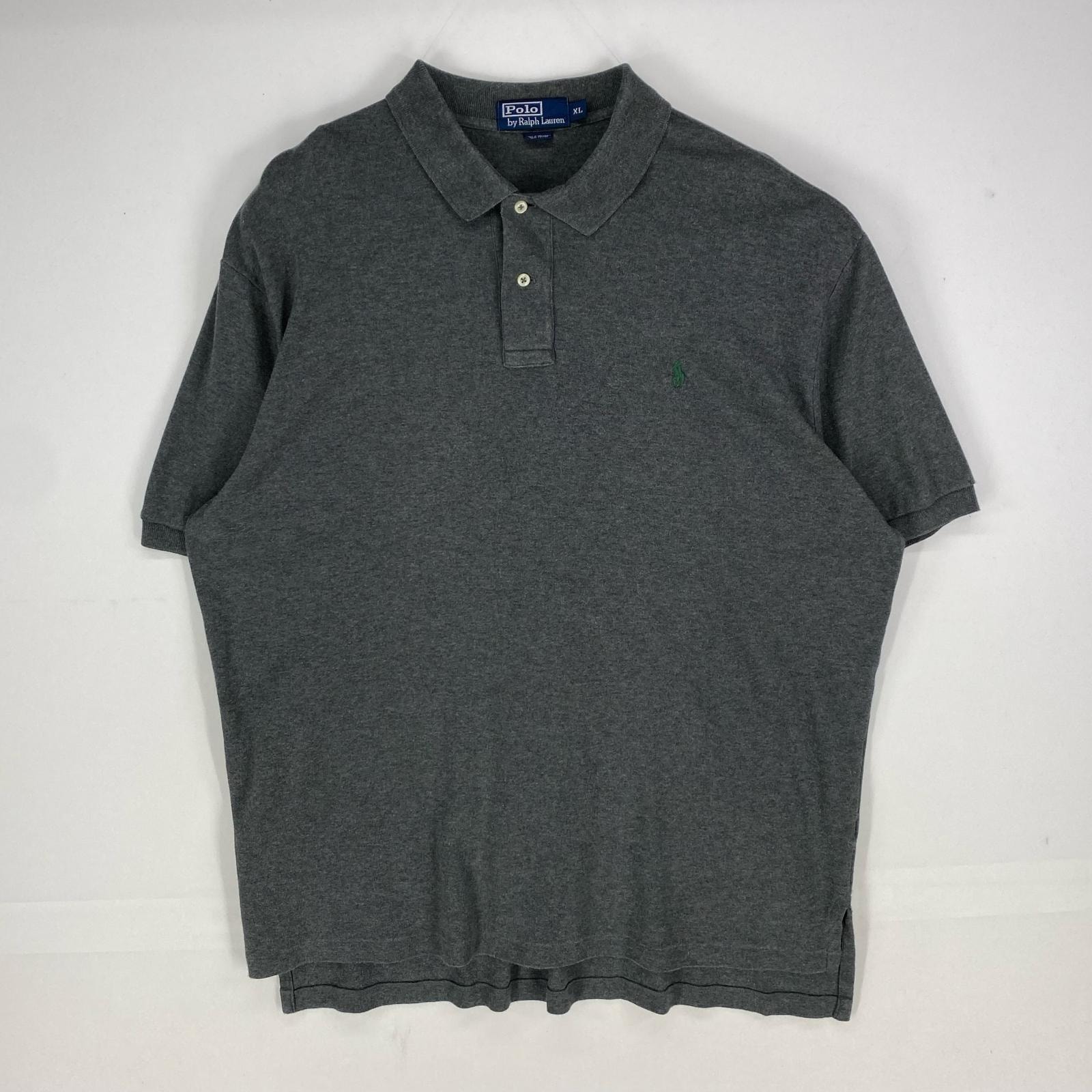 古着 ポロバイラルフローレン Polo by Ralph Lauren 半袖シャツ 刺繍ロゴ ワンポイント ポロシャツ XL グレー系 メンズ