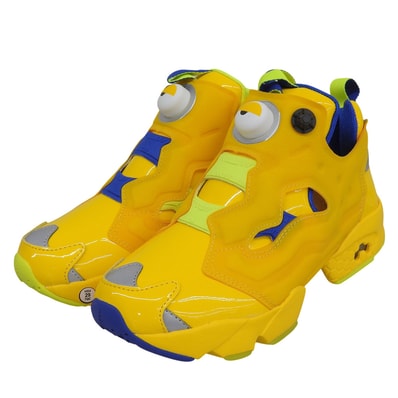 リーボック 新品同様 INSTAPUMP FURY MU ポンプフューリー スニーカー シューズ レディース イエロー 24.0cm 6(US)