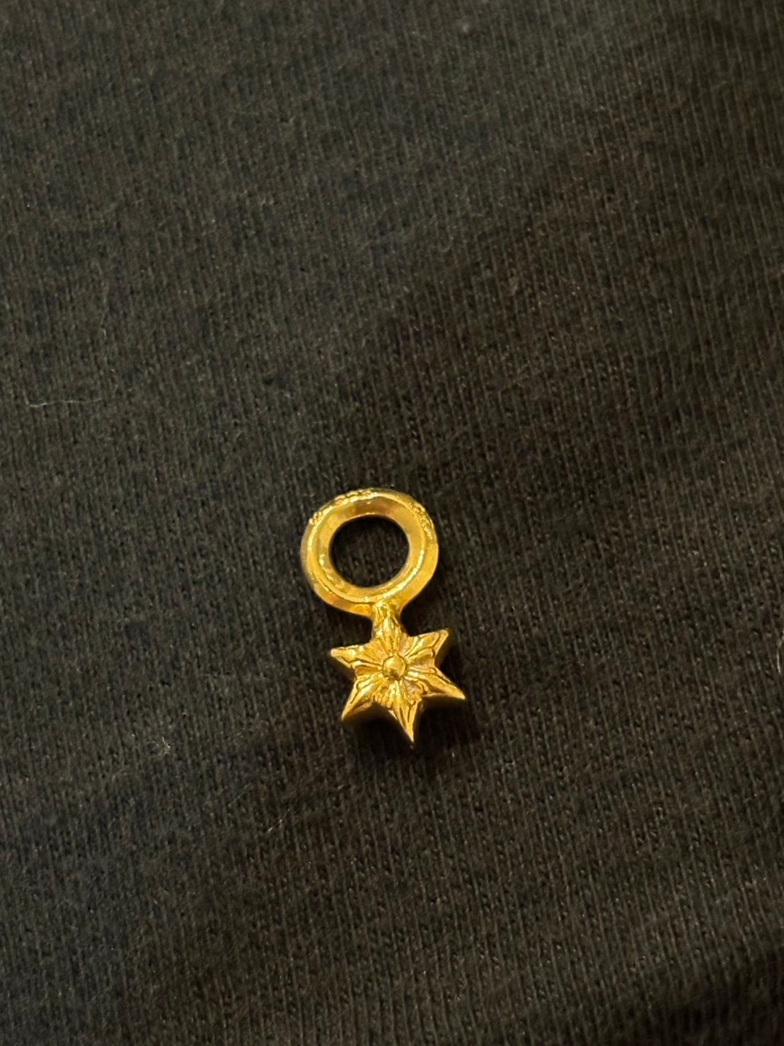 クロムハーツ 22K #A スタック チャーム スター 22K "ゴールド"