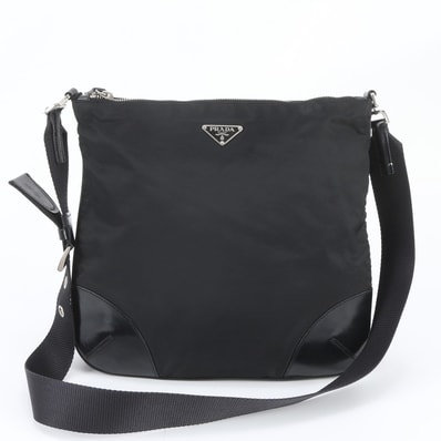 ■美品 プラダ テスート ナイロントライアングルロゴショルダーバッグ