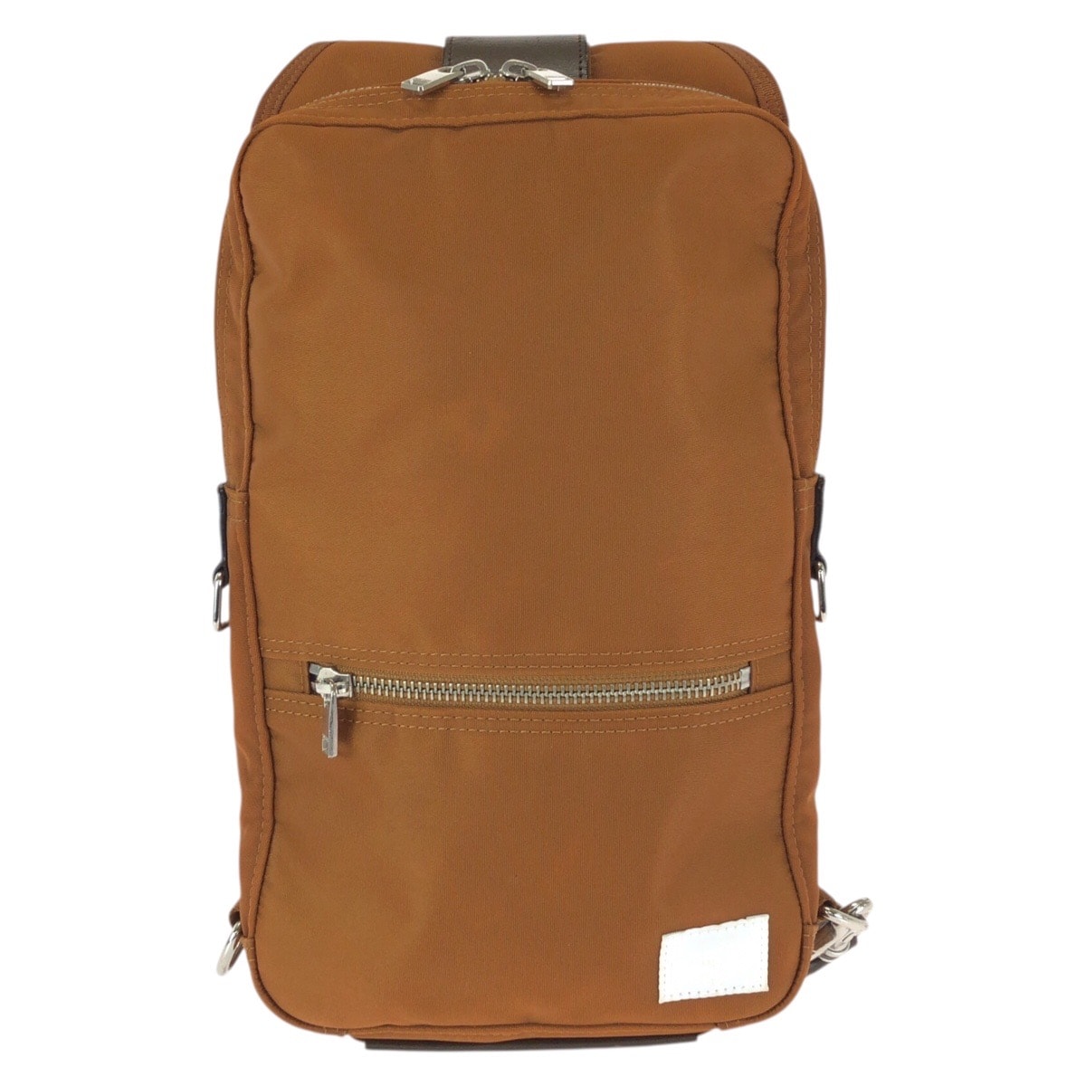 美品 PORTER ポーター LIFT ブラウン キャメル シルバー金具 ナイロン レザー/ ショルダーバッグ ボディバッグ 602797 【中古】