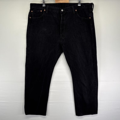 古着 リーバイス Levi's デニムパンツ ブラックデニム 5ポケット ボタンフライ 501 ジーンズ w44 L32 ブラック メンズ