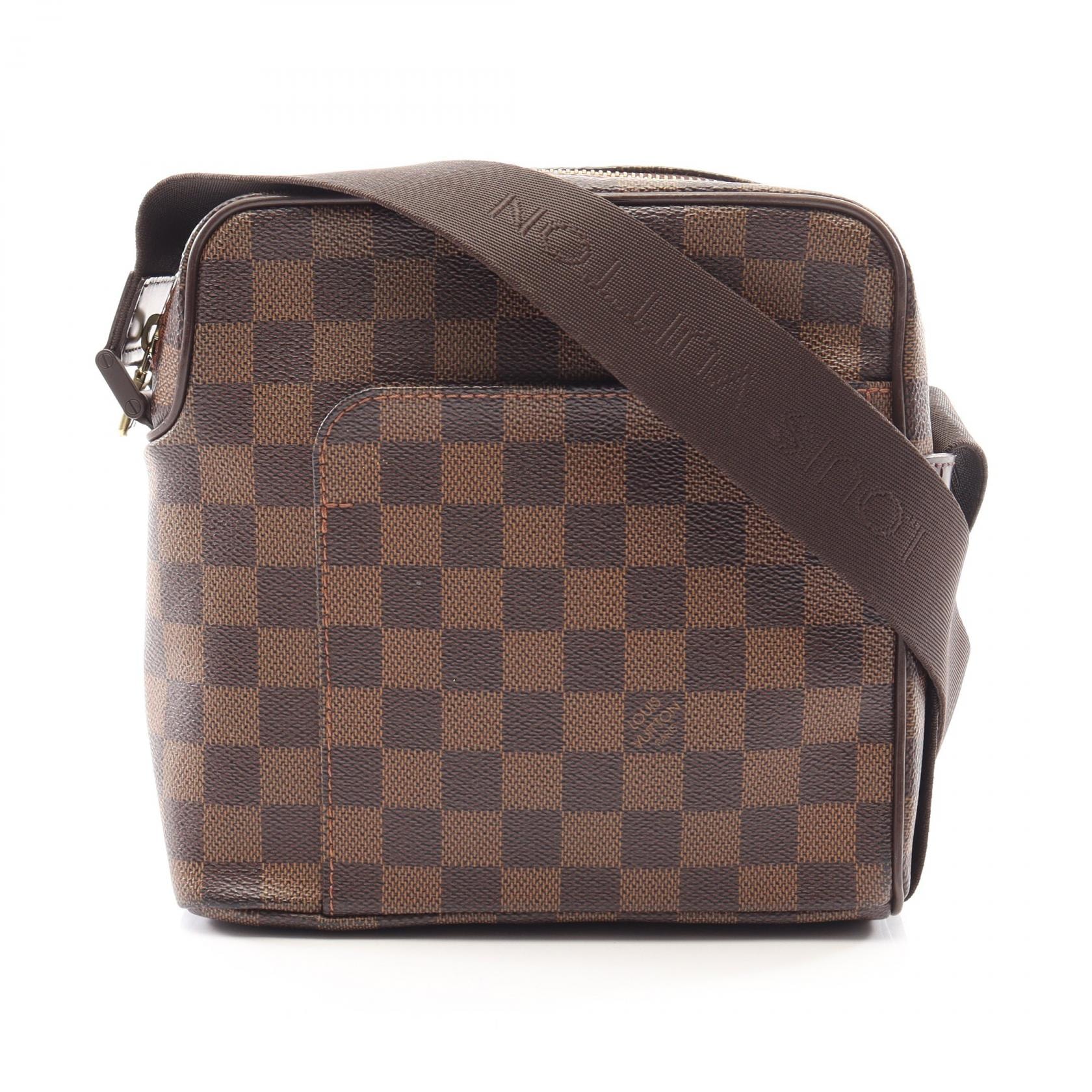 ルイ・ヴィトン LOUIS VUITTON オラフPM ショルダーバッグ バッグ PVCコーティングキャンバス レザー ダミエ エベヌ レディース ブラウン系 N41442 【中古】