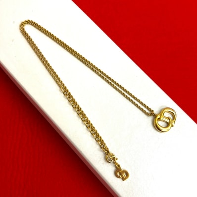 Christian Dior ディオール CD ロゴ GP ネックレス ゴールド
23705