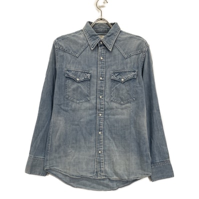 ビズビム ライトブルー ソーシャルスカルプチャー デニム ウエスタンシャツ 1