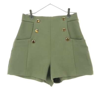 ZARA ザラ ダブルボタン ショートパンツ L カーキ系