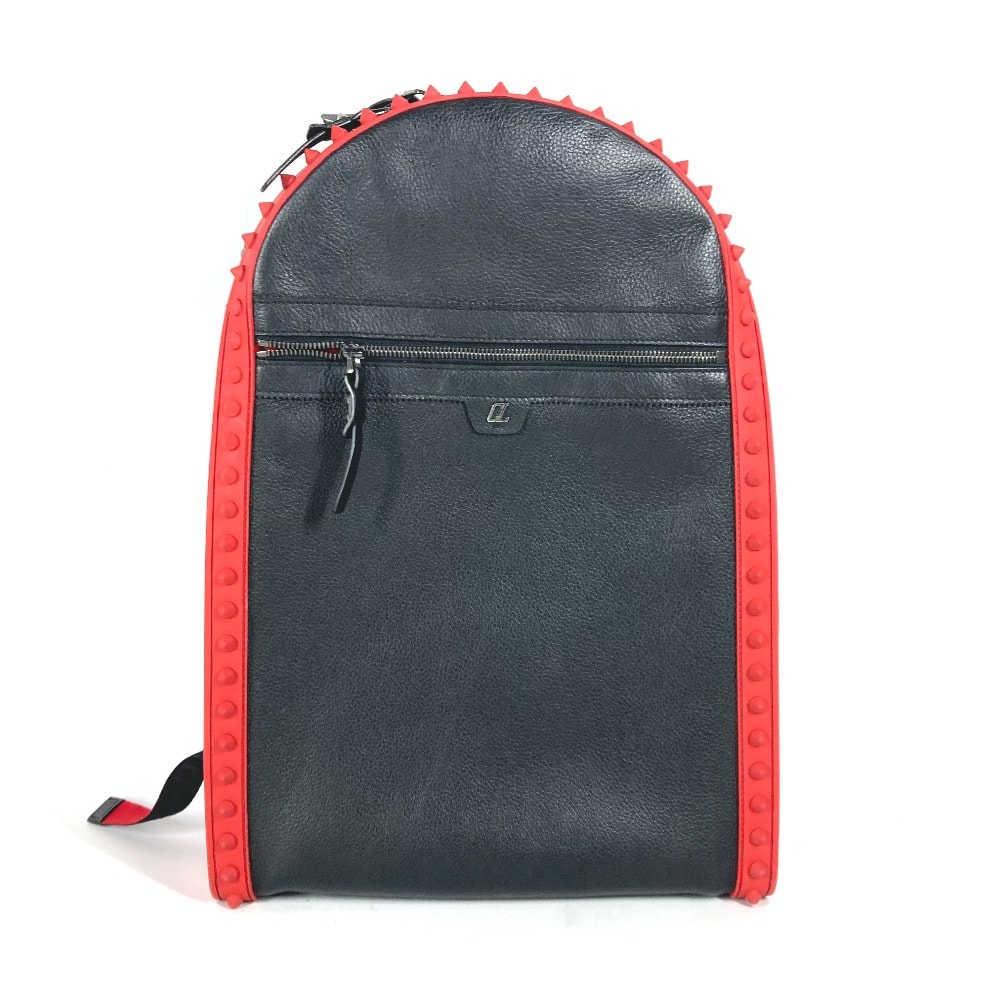 クリスチャンルブタン Christian Louboutin Backparis バックパリス ラバーソール カバン バックパック リュックサック レザー ブラック
