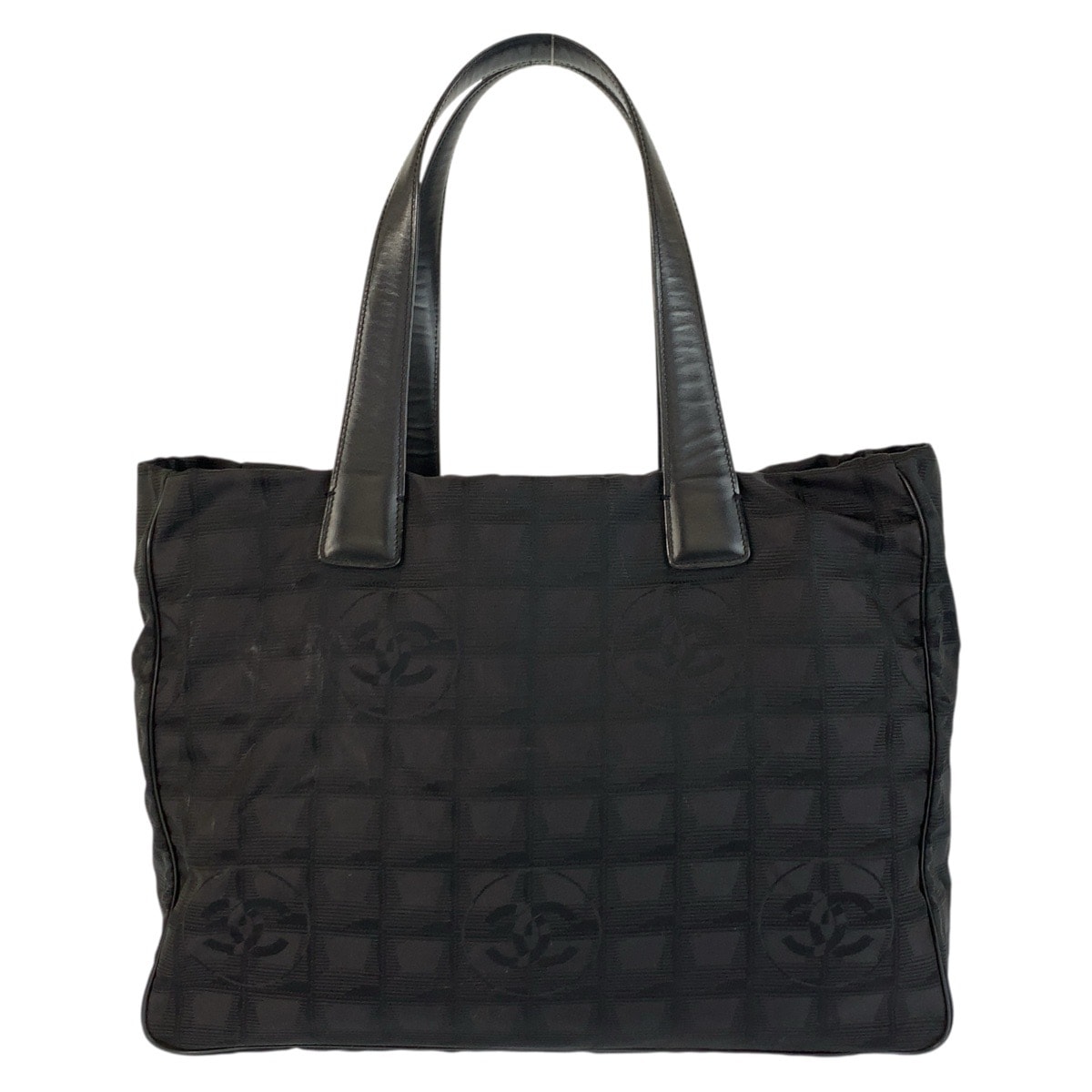 CHANEL シャネル ニュートラベルライン ブラック 黒 ナイロン レザー/ トートバッグ ショルダーバッグ 600831 【中古】