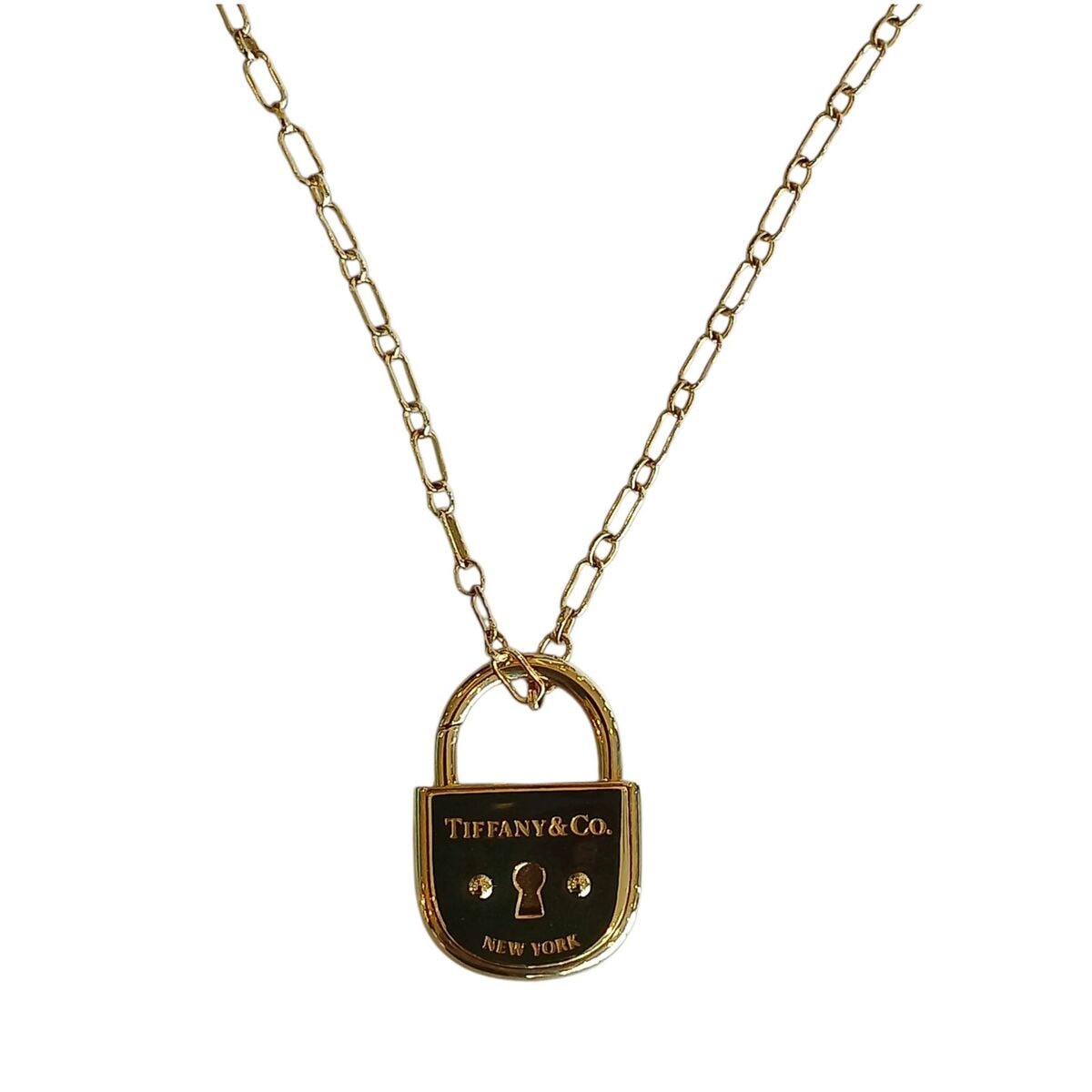 TIFFANY&Co. ティファニー 1837 ロック ネックレス K18イエローゴールド 鍵 ユニセックス【中古】